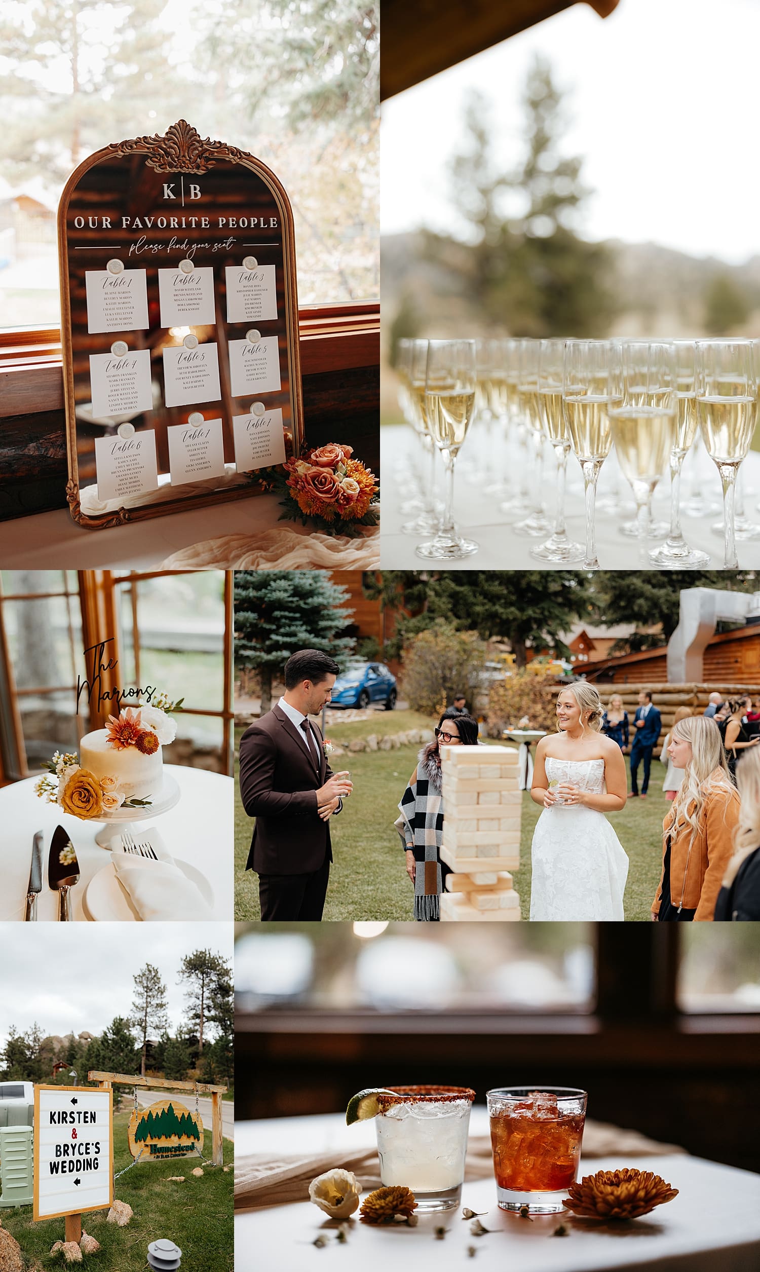 guests mingle on lawn for cocktail hour by Rose and Oak Photography